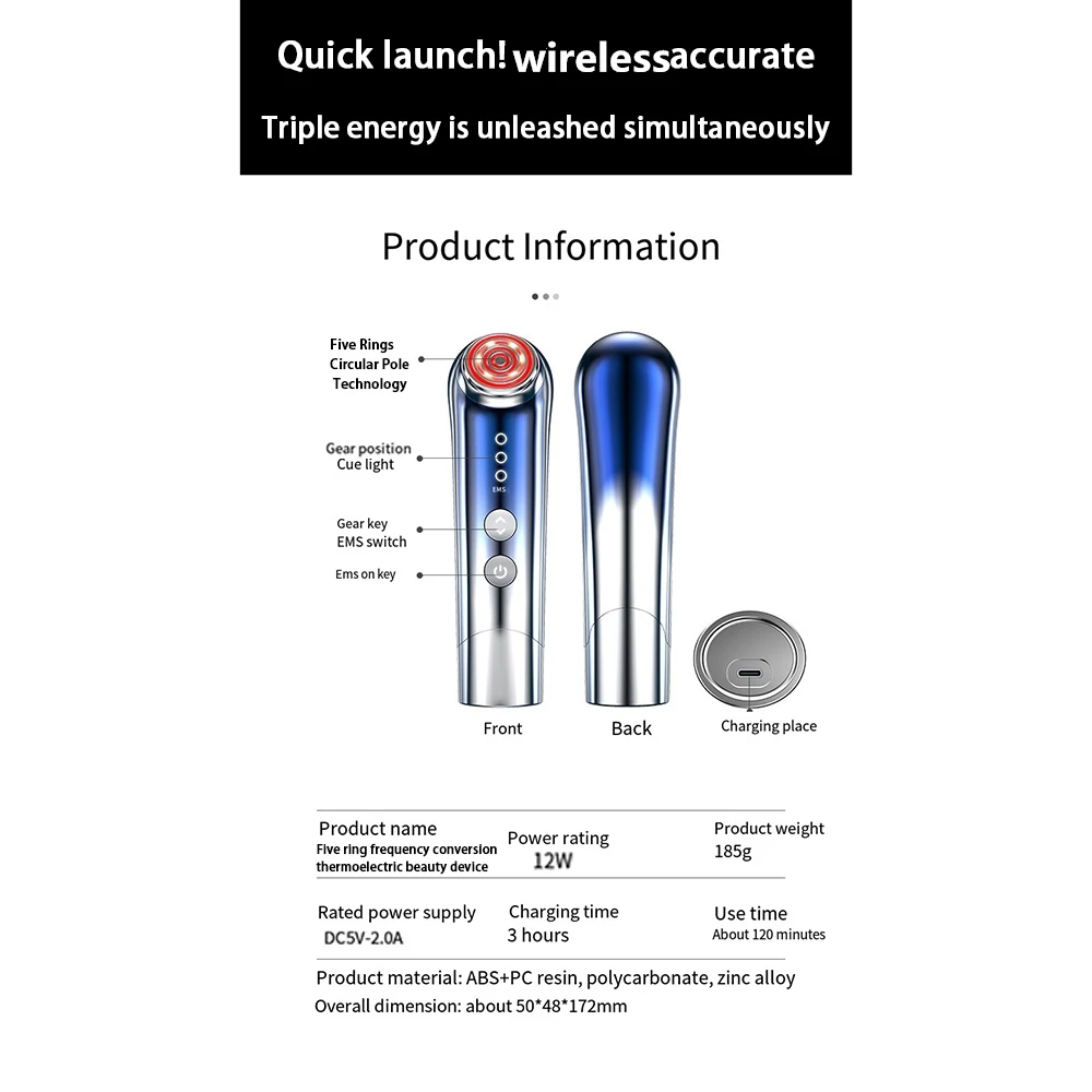 3 Gears RF EMS Face Lifting Machine Facial Massager Microcurrent Skin Care Rejuvenation Beauty Device Galvanic Anti Wrinkle 안마기