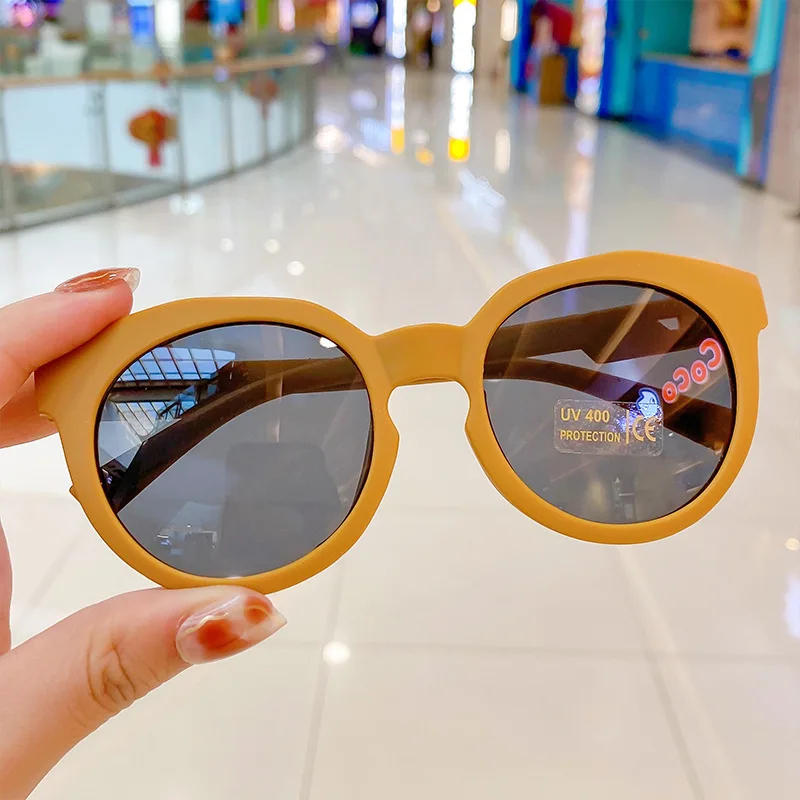 New Fashion Children Glasses Vintage Round Outdoor Sun Protection Baby Girls Acrylic UV400 Sunglasses Kids Eyeglasses_voghion.com