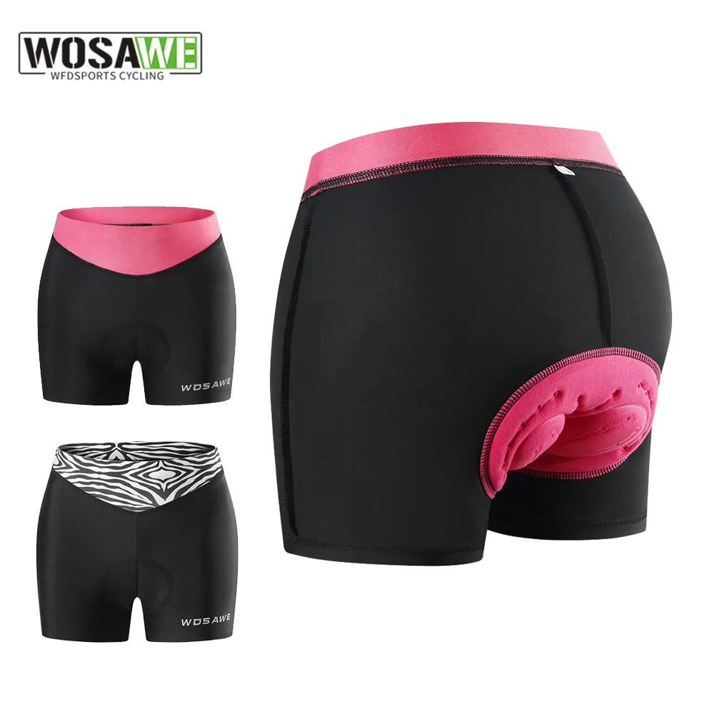 

WOSAWE Women Cycling Shorts gel Pad High waist bicicleta de montaña MTB Bicycle Bike ciclismo short pants shorts feminino