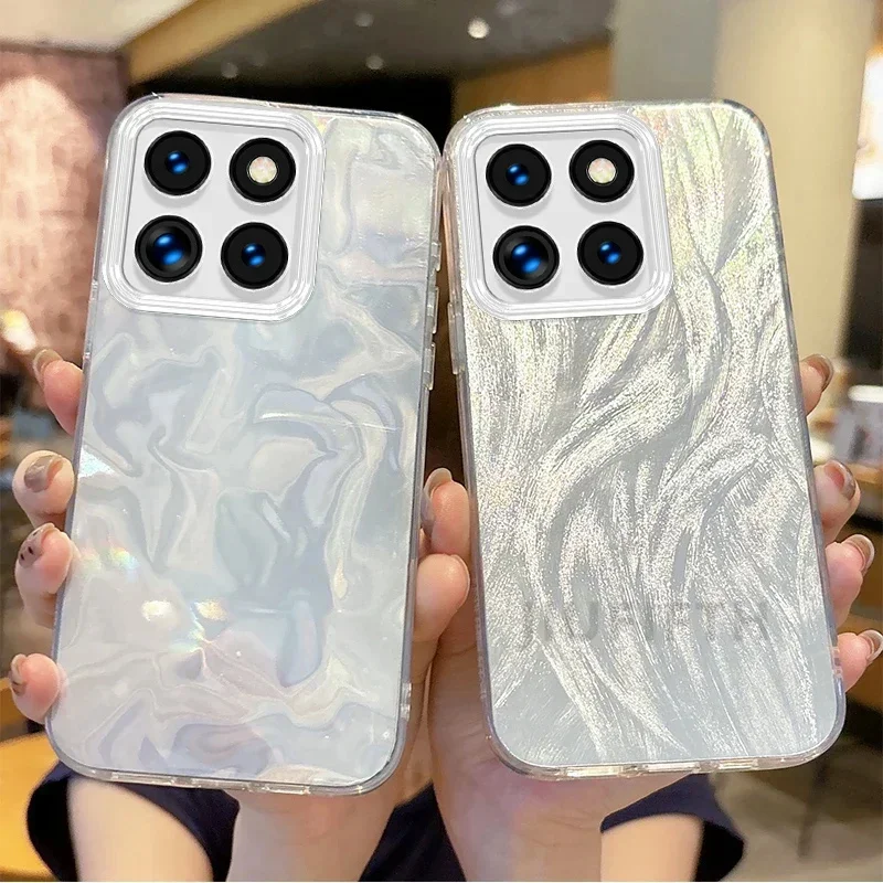 Glitter Gradient Shiny Camera Protective Phone Case - Soft Cover  Carcase Capa