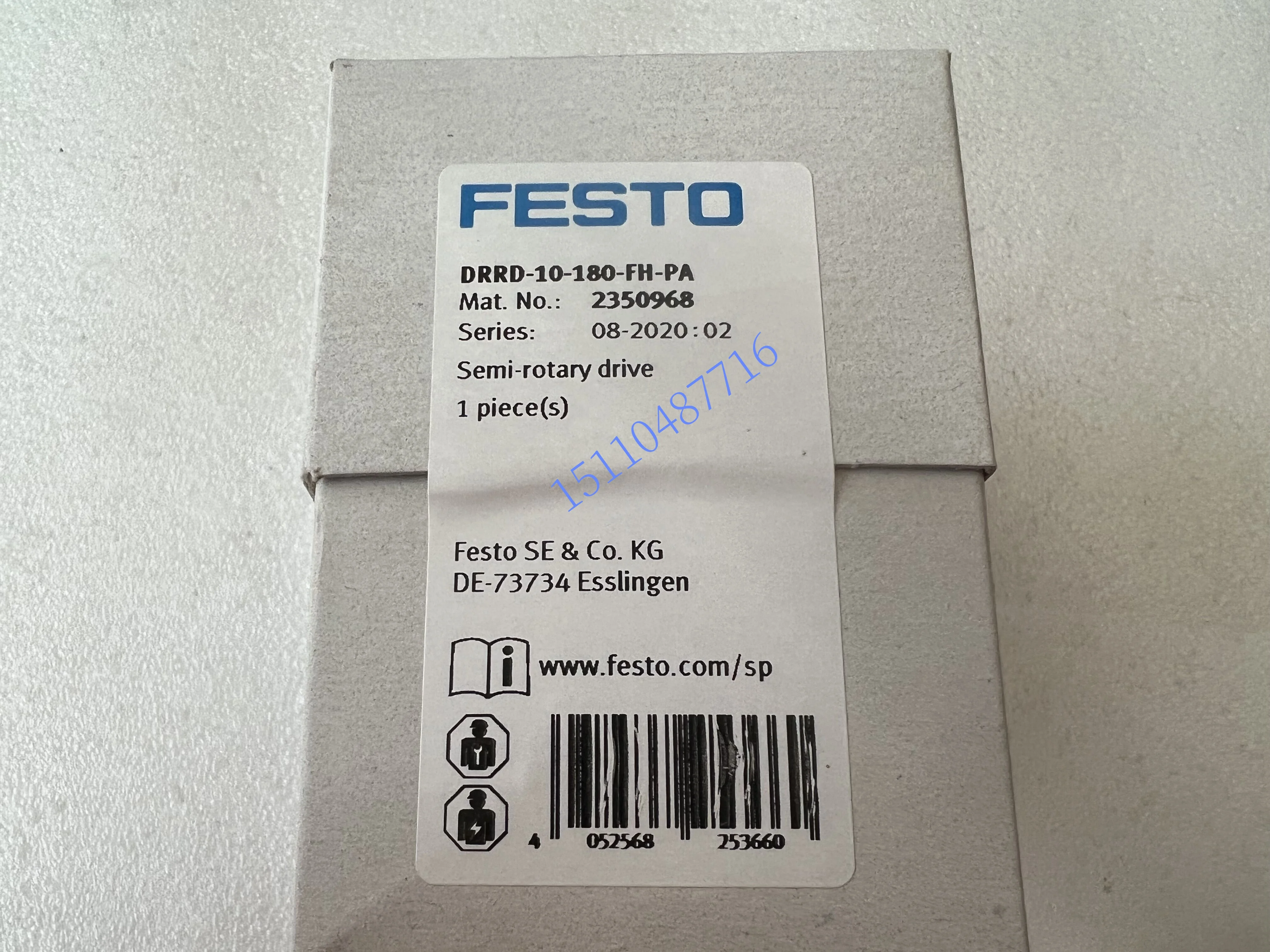 

Festo FESTO Swinging Cylinder DRRD-10-180-FH-PA 2350968 Available For Sale In Stock