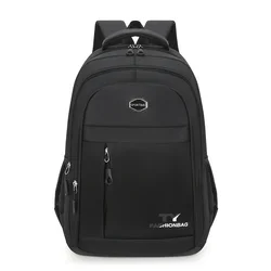 Men's Large Capacity Waterproof Casual Backpack, Adjustable and Versatile (Black)