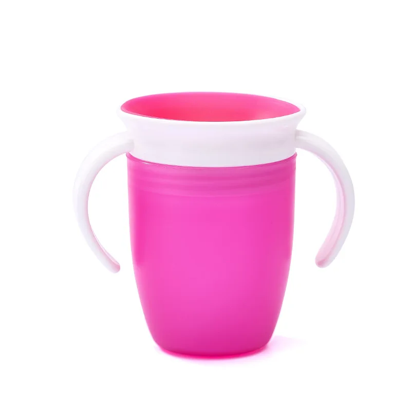 360° Baby Cups Can Be Rotated Magic Cup Baby Learning Drinking Cup LeakProof Child Water Cup Bottle 207ML Copos