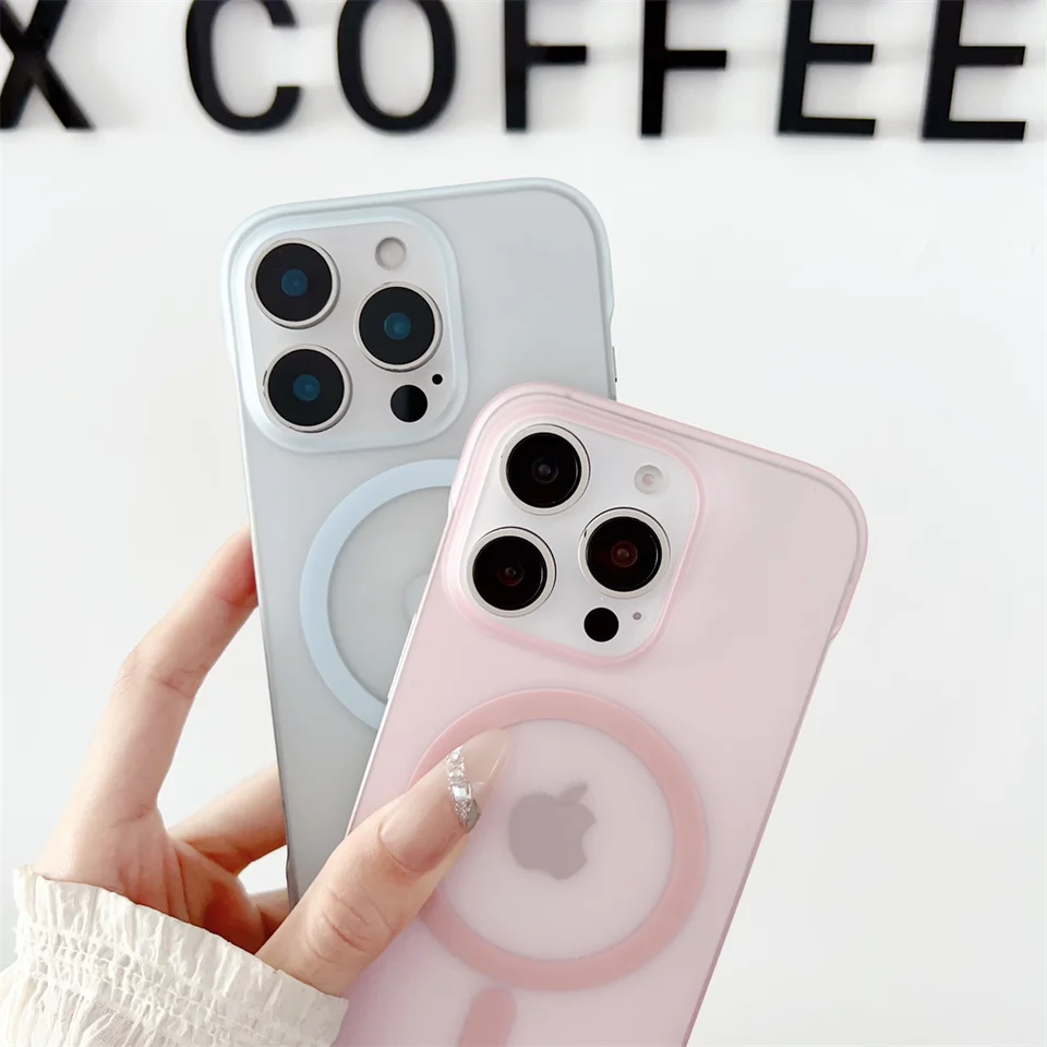 Custodia Per Telefono Magsafe Senza Cornice In Metallo Alluminio Per IPhone 13 14 15 Pro Max 16Pro 16promax Custodia Antiurto Per Airbag A Quattro Angoli - Foto 8