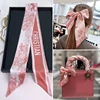French Spring Hot Sale Plants Jungle Animals Women's Twill Decoration Sharp Horn Strap Bag Spot Silk Band Hair Band Small Scarf 3