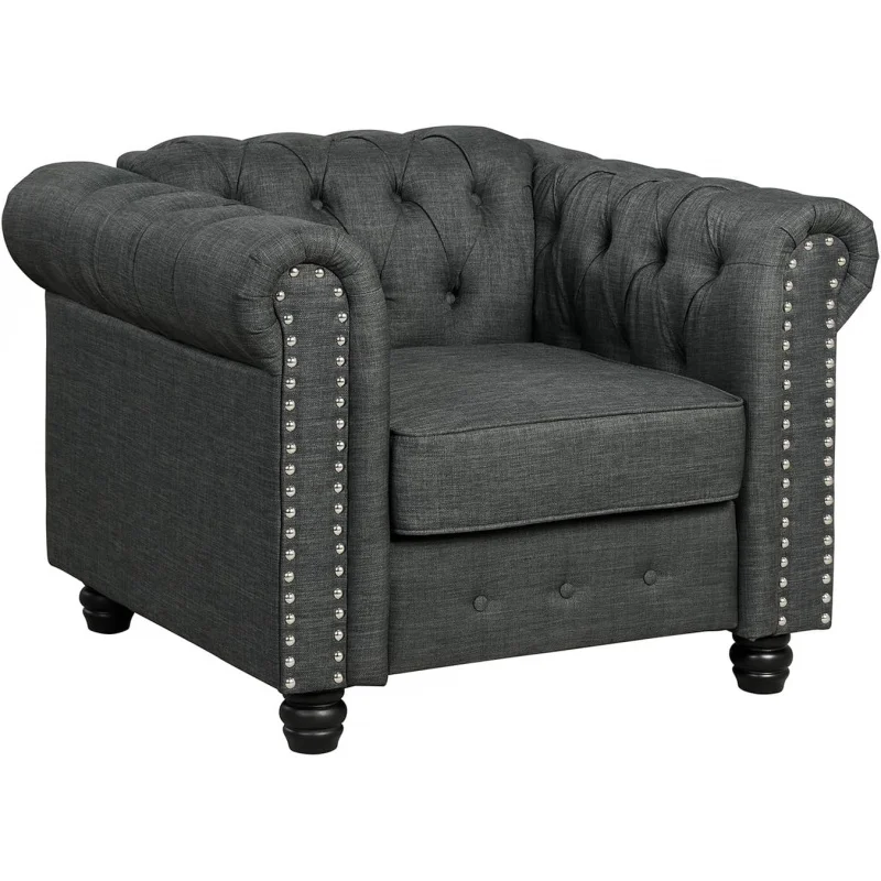 Morden Fort Chair for Living Room, Chair Chesterfield No Sagging, Living 24'' Comfy Seat Depth, Accent Tool-Fr