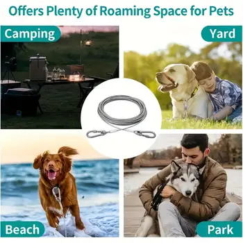 Stainless Steel Chew Proof Dog Leash 3