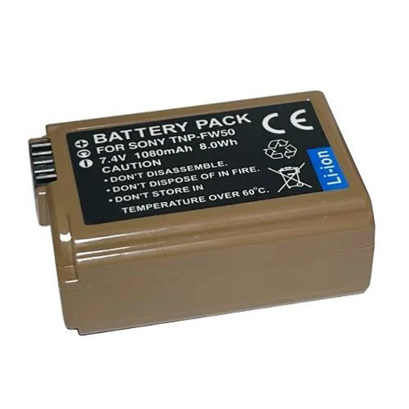 

Wholesale NP-FW50 1080mah Replacement Battery with Type-C Charging Port for Sony Alpha a6000 a6300 a6500 a7rm2 a7m2 a7s2 Cell