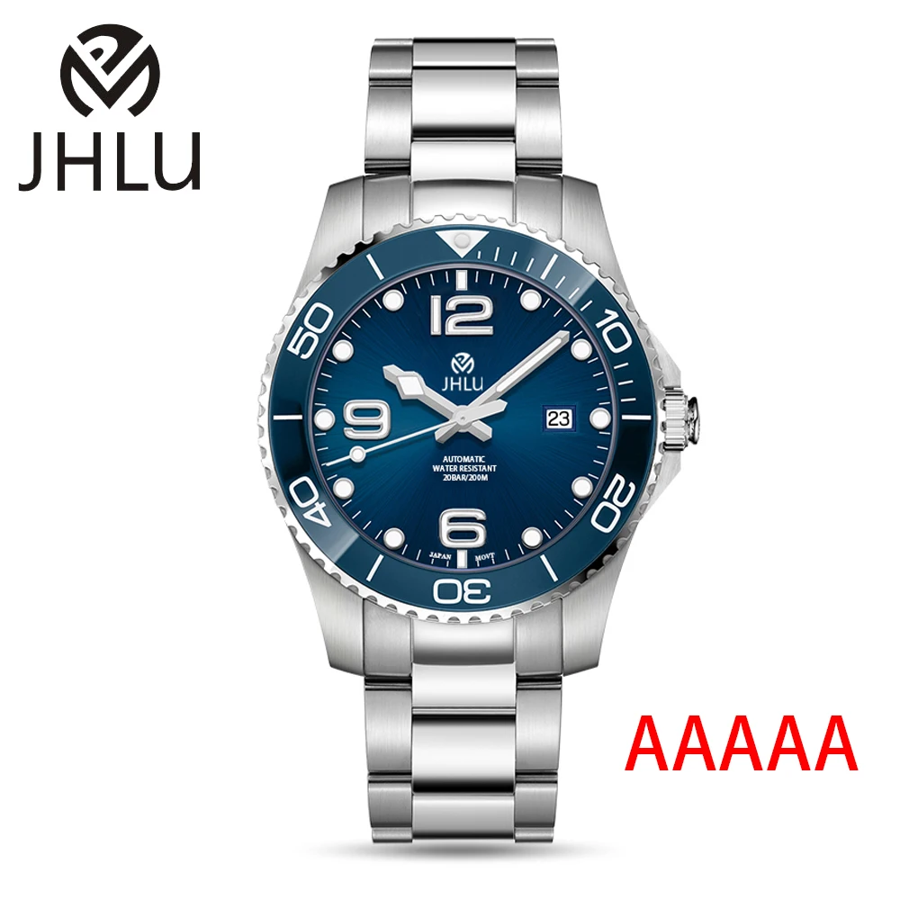 

New Blue Ceramic Bezel Sapphire Glass Waterproof Watch Mechanical Wristwatch JHLU Hydroconquest Watch High-quality SSSSS