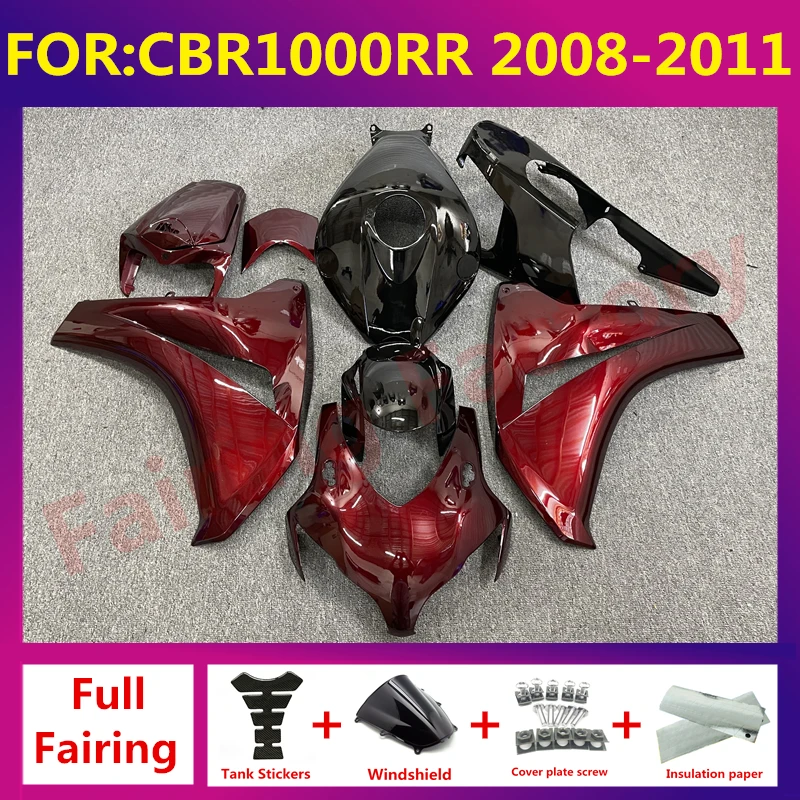 

For CBR1000RR CBR 1000RR CBR1000 RR 2008 2009 2010 2011 Motorcycle full Fairing Kit fit Bodywork fairings kit zxmt set red white