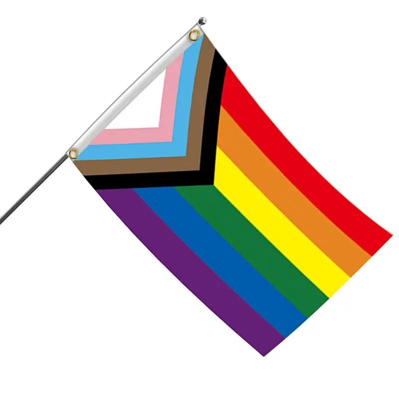 Bandiera Lgbt 3 X5Ft Bandiera Da Giardino Lgbt Per Gay Pride Rainbow Double Side Progress Pride Flag Lesbiche Gay Transgender Durevole Colorato