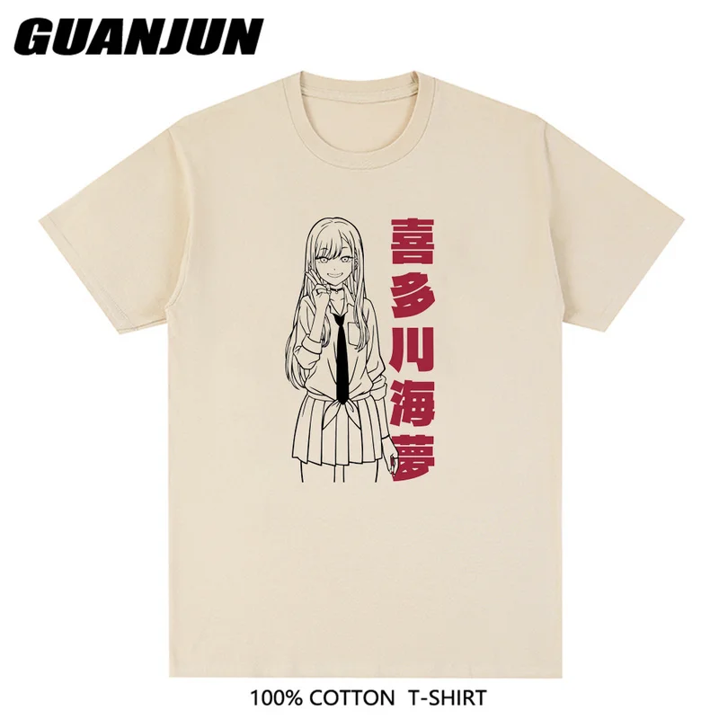 

Футболки для женщин, лидер продаж, топы с японским аниме Мой наряд, Дарлинг Марин Китагава, женские свободные футболки большого размера, мужская одежда