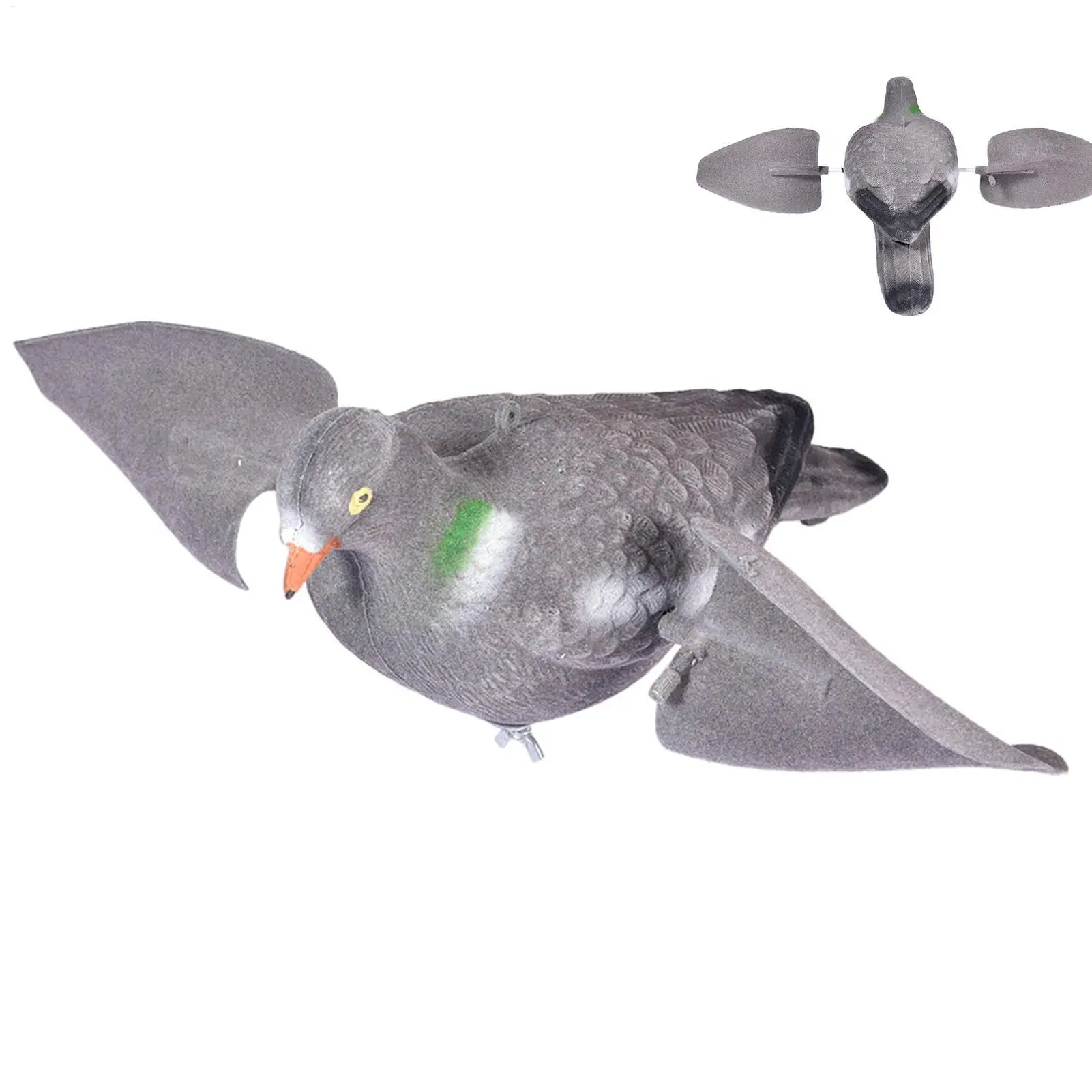Leurre colombe volant réaliste à énergie éolienne - Décoration jardin et appât de chasse