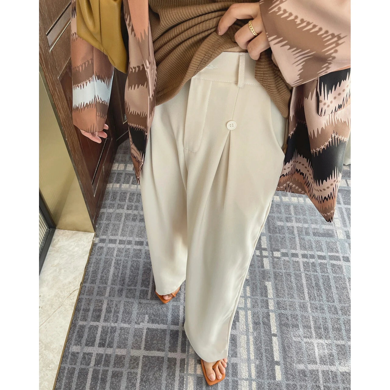 

Women Pants Y2k Trousers Korean Fashion High Waist Suit Broad Leg Straight 2023 New Chic Official Vintage Spring Wide Elegant