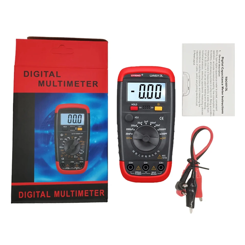 UYIGAO UA6013L Digital LCD Capacitor Capacity Meter Professional Capacimeter Capacitance Tester Capacitor Capacity Measurement