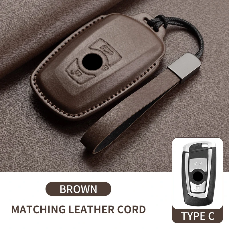Premium Leather Car Key Fob Case Cover