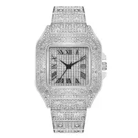 Montres de luxe en diamant pour hommes et femmes, montre-Bracelet en or pour dames, strass, unisexe, horloge féminine, nouvelle collection 2024 1