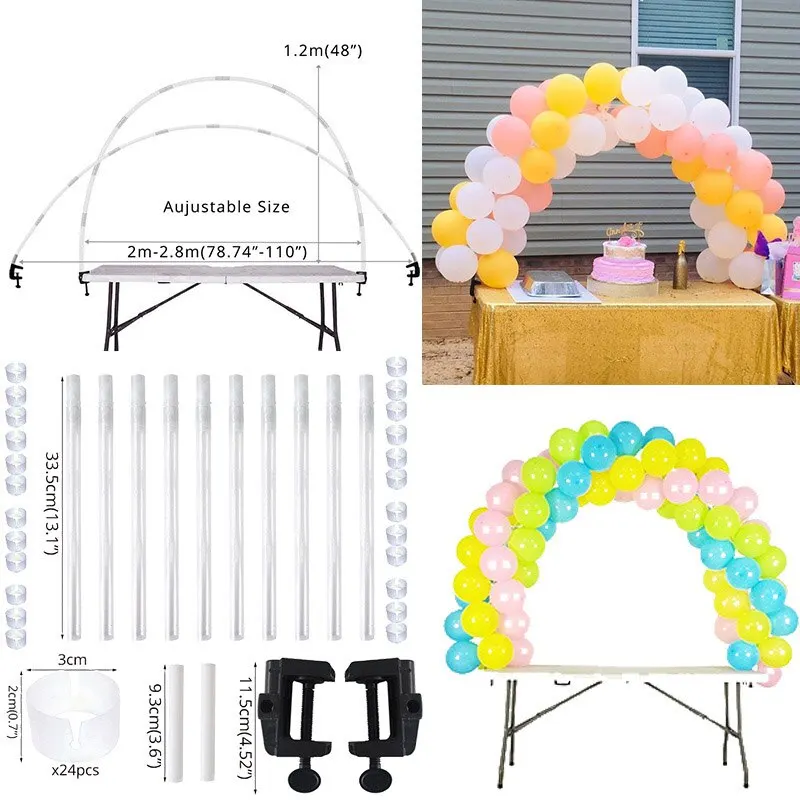 Kit d'Arche à Ballons Réglable, Support en Colonne pour Table, Accessoires  de Décoration à monter soi-même, idéale pour Fête d'Anniversaire, Mariage  et Annonce Prénatale - AliExpress