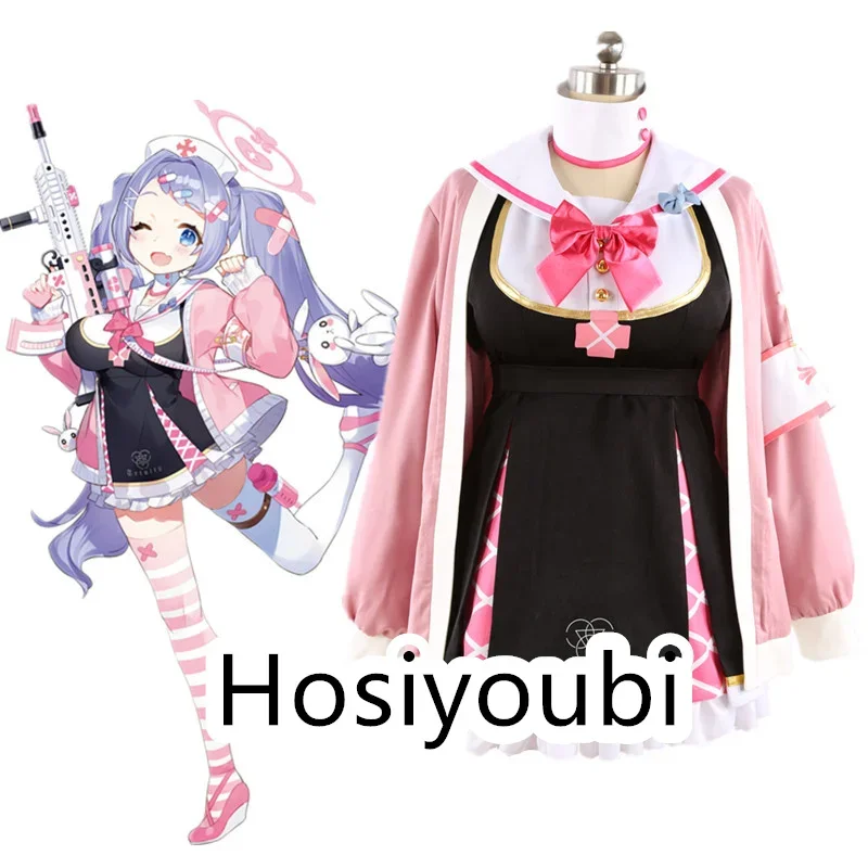 

Blue Archive Asagao Hanae Cosplay Halloween Theme Costume