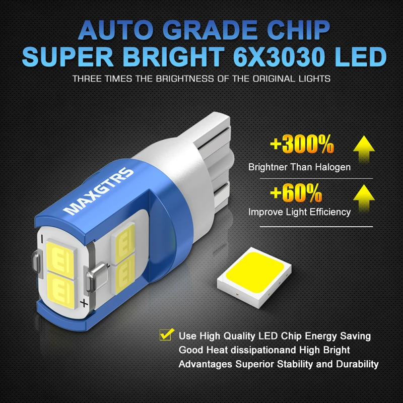 W5W 3030 SMD ڵ T10 LED 194 168  ü   , Ŭ  ȭƮ  , 2 
