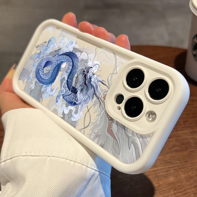 Illusory Color Chinese Dragon Silicone Phone Case Cover