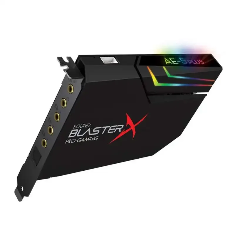 

CREATIVE Sound Blaster AE-5 Plus PCIe DTS Xamp Discrete Headphone Bi-amp RGB Lighting System Gaming Card and DAC