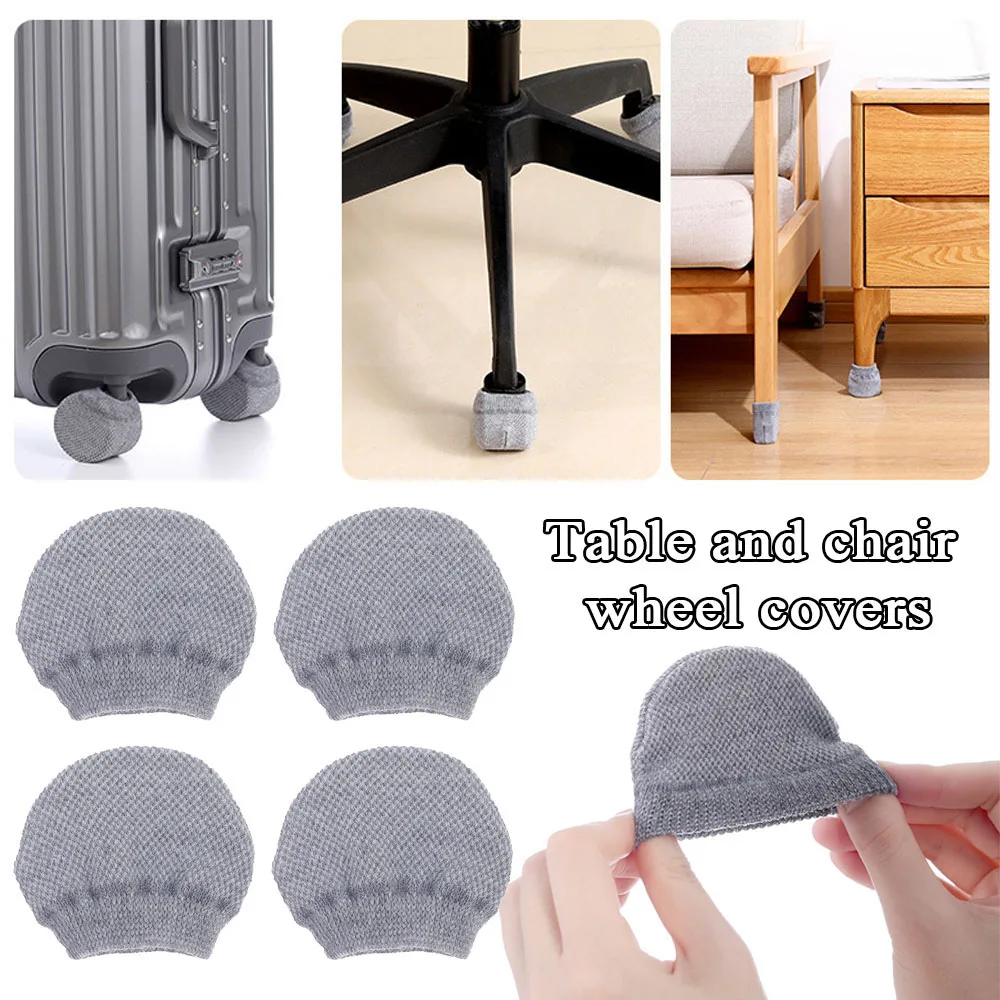 

Luggage Wheels Cover Chair Knitting Dustproof Feet Cover Wheel Caster Cover Table Leg Cover Office Chair Wheel Cover Cup Shape