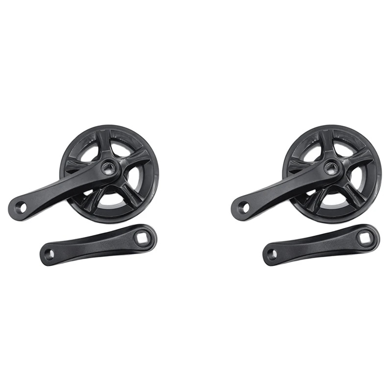 

2X Bicycle Single Speed Crankset 32T Folding Electric Bicycle Crank Set Aluminum Alloy 127MM Cover Bike Accessories