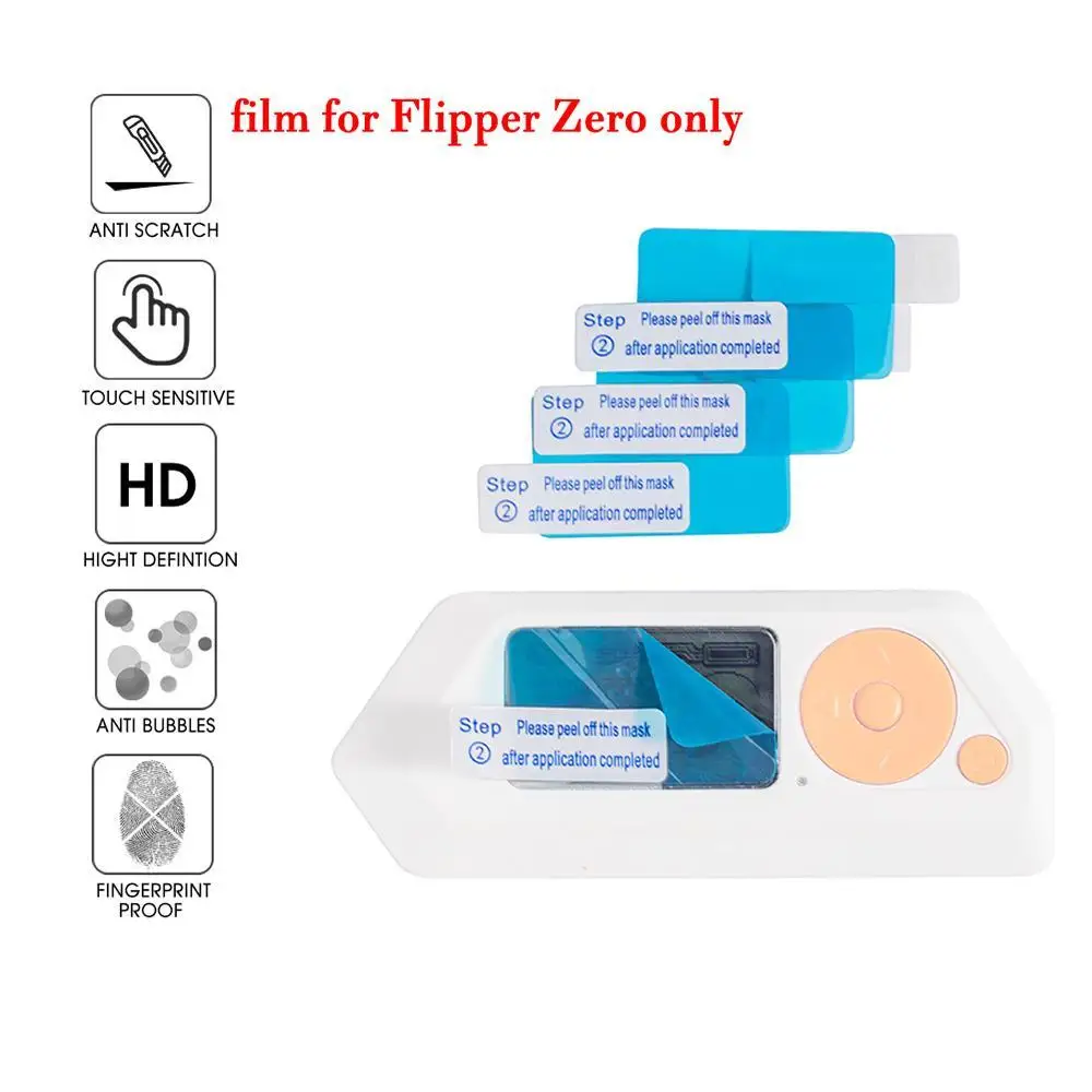 

For Flipper Zero Electronic Pet Dolphin Game Machine Protective Film 3 Pack Dustproof Anti-Scratch Screen Film Cover Accessories