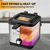 SUSTEAS Deep Fryer with Basket,1500W Electric Deep Fryers Use with Temperature Control, Removable Lid and 2.5L Non-Stick Inner 3