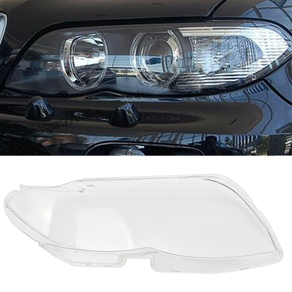 

Car Front Headlight HeadLamp Lens Cover Left Side For BMW X5 E53 530i 544i 2004 2005 2006 Transparent Accessories