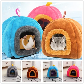 Portable Bird Cage Parrot Round Bed Hammock Hanging Swing Cave Winter Warm Plush For Hamster House.jpg