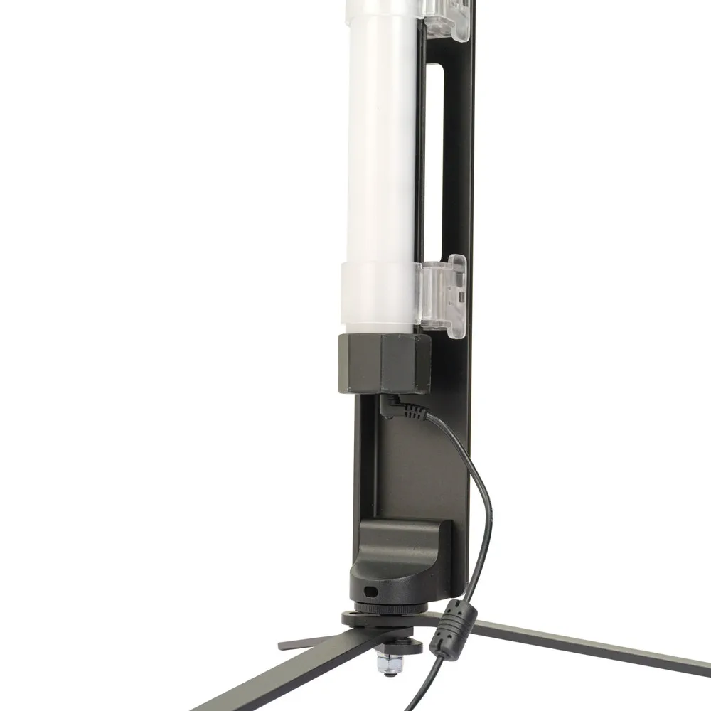 Nanlite LS-FL-T12 접이식 플로어 스탠드, 최대 4 피트 파보튜브, 파보 튜브 II, 15C, 30C, T12 튜브 조명