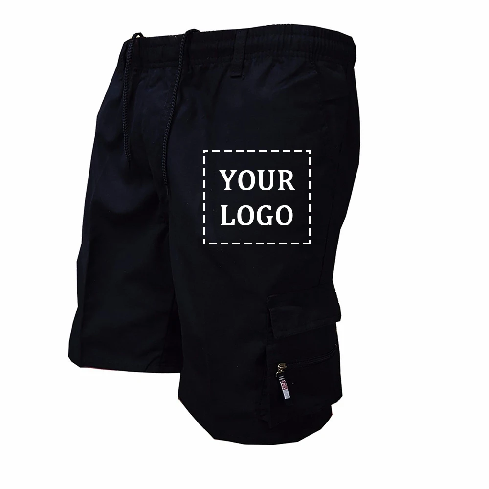 Pantalones cortos Cargo personalizados para hombre, Shorts de trabajo sueltos con múltiples bolsillos, militares, de gran tamaño, informales, Verano - Image 4