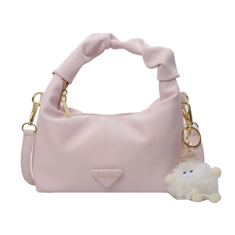 

Cute Pink Mini Handbags For Women Small Lady Sweet Female Packages 2024 Fashion PU Leather Purse Elegant Crossbody Bags