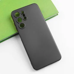 Sleek 6.88 High Back Finger Ring Soft TPU Silicone Phone Case for Case & Holder (Black TPU Case)