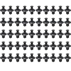 Durable 8mm Black Plastic Rivet Fastener Clips for Car Bumpers and Fenders (50Pcs)