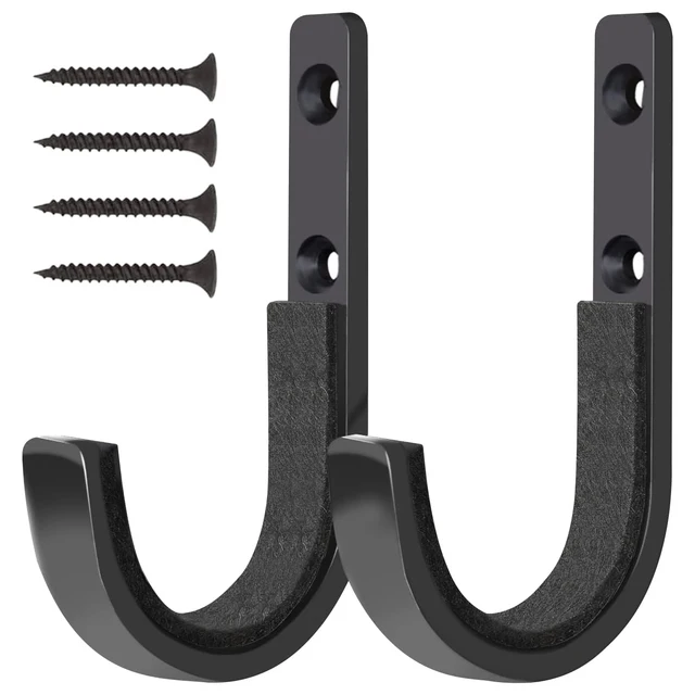 Deluxe Gun Rack Wall Mount with Soft-Padded Hooks for Rifles, Shotguns, and Archery Bows