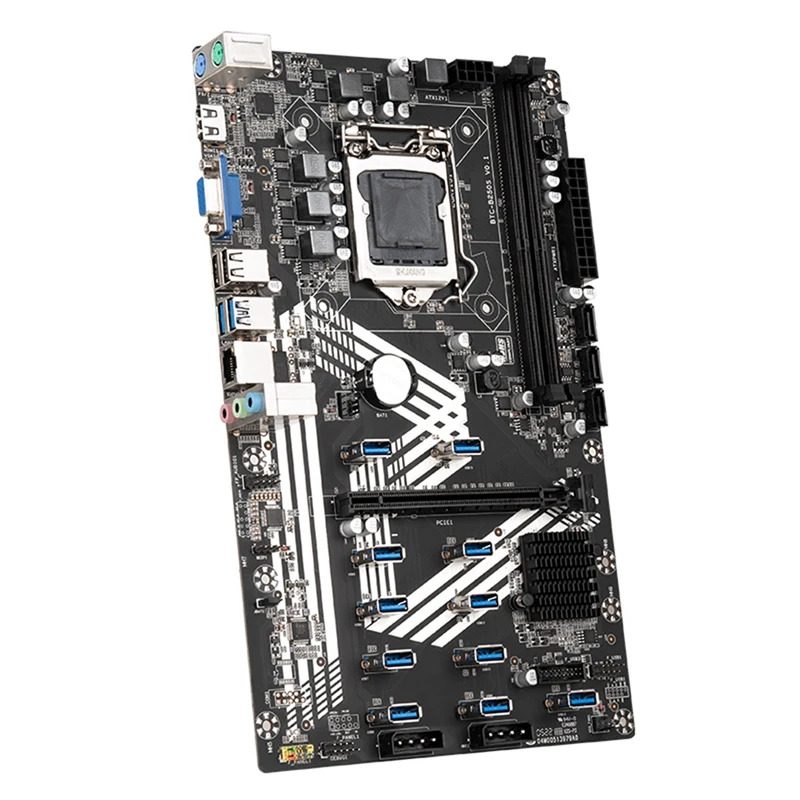 motherboard B250S Mining Motherboard+Baffle+SATA Cable LGA1151 11XUSB3.0+1XPCIE 16X Slot DDR4 SATA3.0 For ETH Miner Motherboard gaming pc motherboard