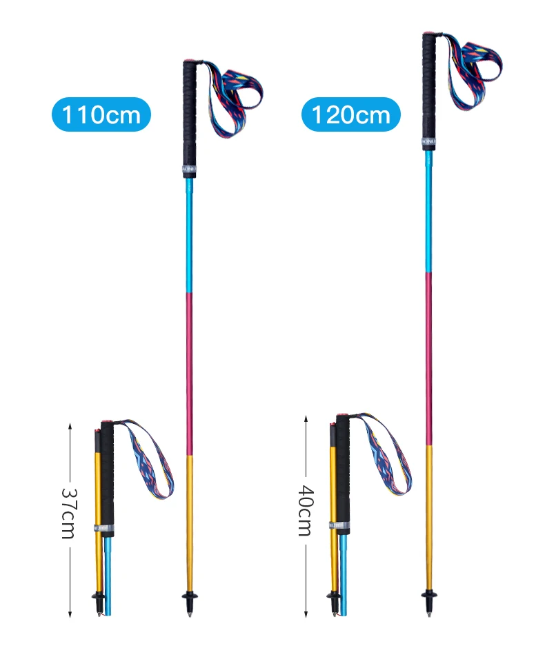 2 Stuks Aonijie Alle Soorten Wandelen Trekking Paal Ourdoor Camping Wandelstokken Met Een Samenvatting Van 110Cm 120Cm 130Cm