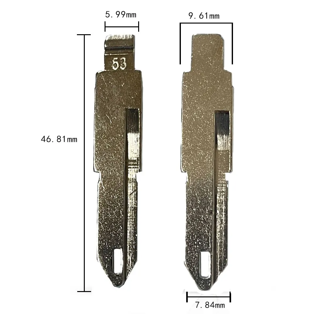 10pcs 53# NE72 Metal Uncut Blank Flip Remote Key Blade For Peugeot 206 207 Citroen Renault For Keydiy KD Xhorse VVDI JMD car remote key,car key