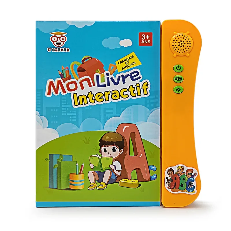 French and English Bilingual Finger Reading Children's Voice Book Intelligent Learning Toys French E-book Early Education 2