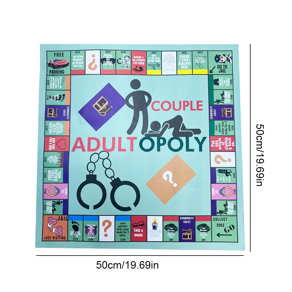 Couple Board Game Adultopoly Board Game Couple Board Game Funny Date Night Couple Interactive Relationship Card for Husband Wife