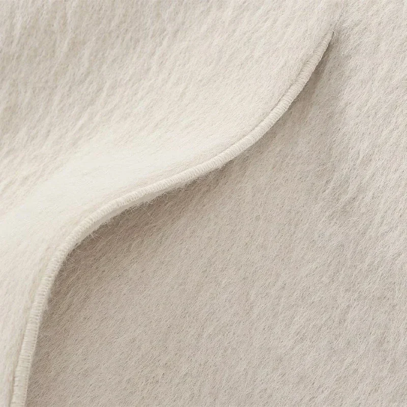 White Mohair Blazer Coat Women Loose Lapel Single-breasted Long Sleeve Thick Warm Jackets 2025 New Office Lady Street Outerwear 15 White Mohair Blazer Coat Women Loose Lapel Single-breasted Long Sleeve Thick Warm Jackets 2025 New Office Lady Street Outerwear