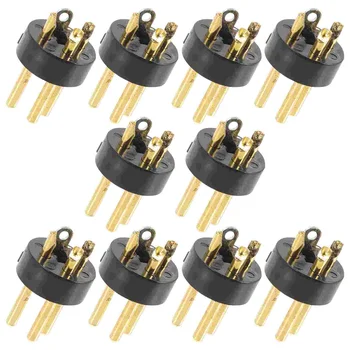 Xlr 커넥터 마이크 어댑터 암 오디오 장치 액세서리, 밸런스 금속 3 핀 마이크 케이블 플러그, 10 개