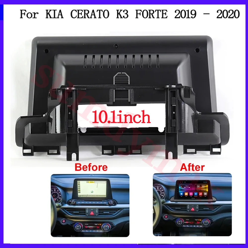 

2DIN Car Fascia for Kia Cerato K3 Forte 2019 2020 car Radio Panel Dash Kit Install Facia Console Bezel 10.1" Adapter Plate Trim