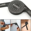 High-precision Aluminum Plastic Protractor 360 Horizontal Angle Gauge DIY Woodworking Angle Cutting Positioner Measuring Tool 1