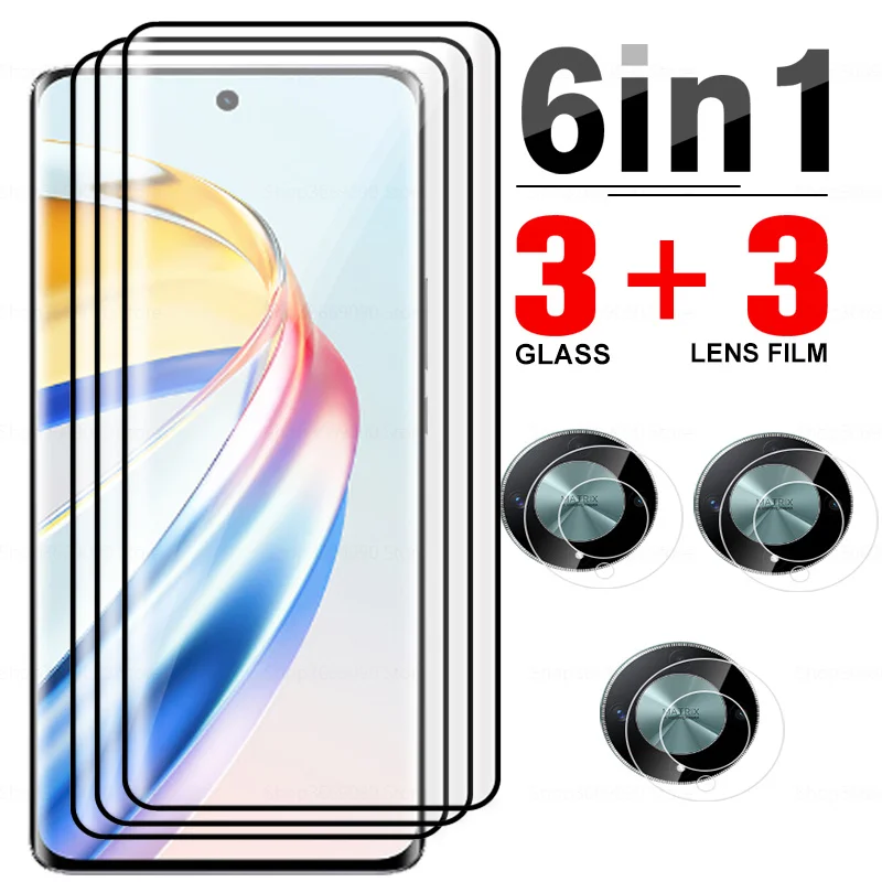

6 в 1 9D закаленное стекло для защиты экрана для Honor X9b X50 X 9b 50 Honor X50