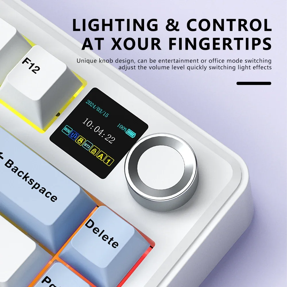 AULA F75 MAX Mechanical Keyboard — 75%, Wireless + BT view 4