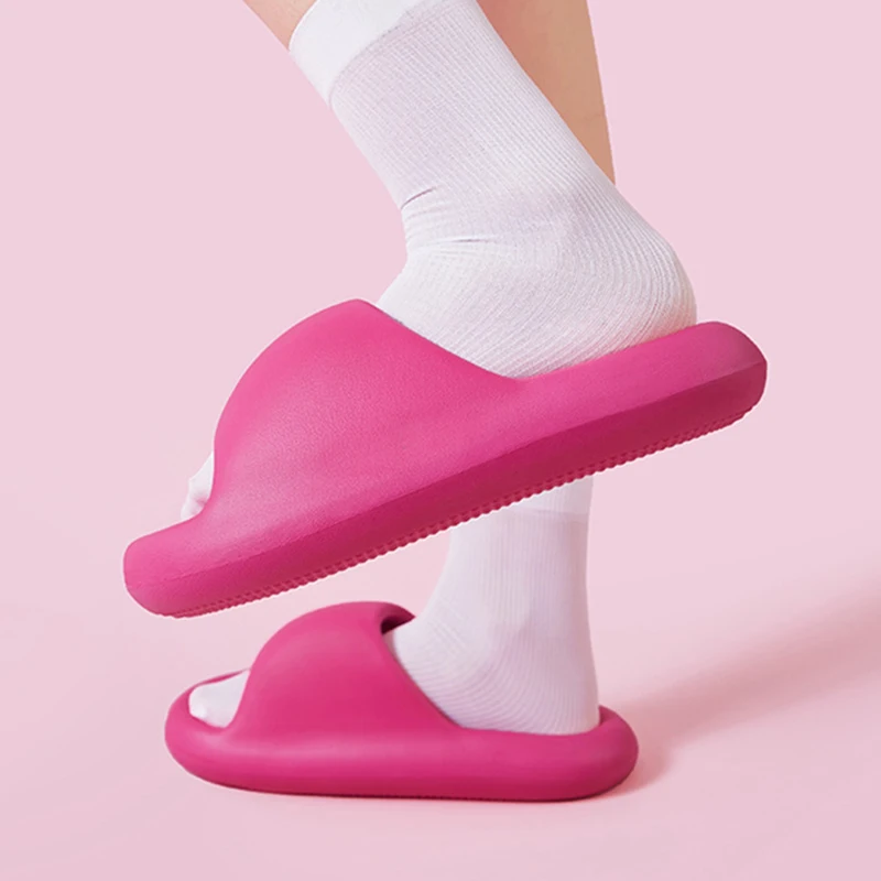 Soft Sole Pillow Slippers Women 2023 Summer Thick Platform Sandals